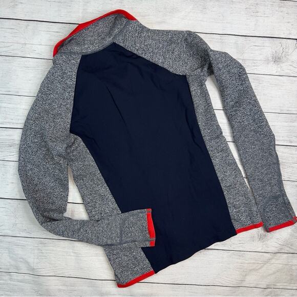 Athleta Women's Andes Full Zip Hybrid Jacket Navy Gray Heather Size Small - Picture 7 of 9